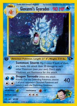 Giovanni's Gyarados  - 1st Edition Holofoil - Holo Rare