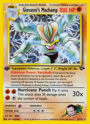 Giovanni's Machamp 006  - 1st Edition Holofoil - Holo Rare
