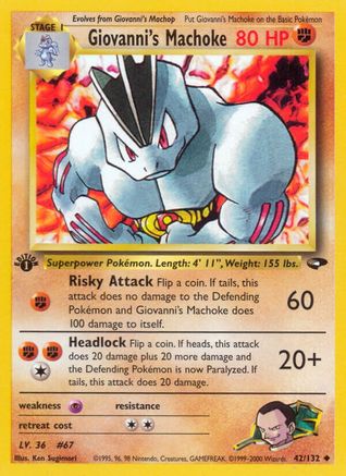 Giovanni's Machoke 042  - 1st Edition - Uncommon