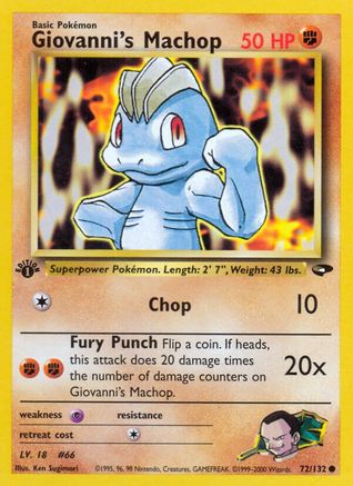 Giovanni's Machop 072  - 1st Edition - Common