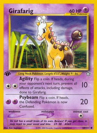 Girafarig 058  - 1st Edition - Common