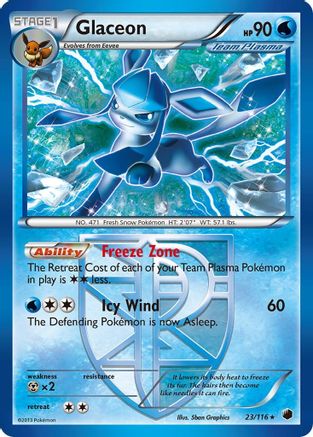 Glaceon (Team Plasma) 023  - Rare