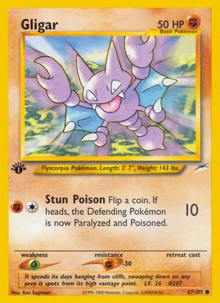 Gligar 067  - 1st Edition - Common