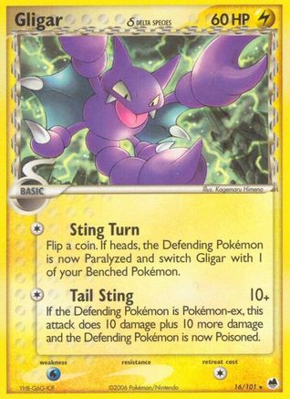 Gligar (Delta Species) 016/101  - Reverse Holofoil - Rare