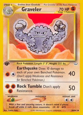 Graveler 030  - 1st Edition - Uncommon