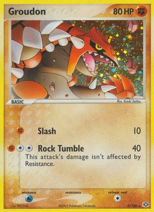 Groudon - 005/106/106  - Holofoil - Holo Rare