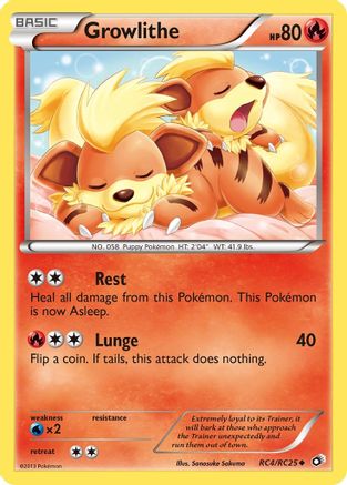 Growlithe RC4  - Holofoil - Uncommon