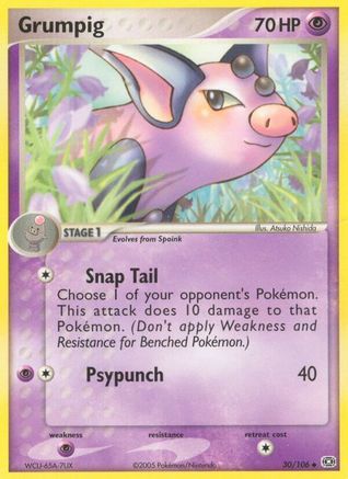 Grumpig (30/106) (Estampillé) [EX : Émeraude] 