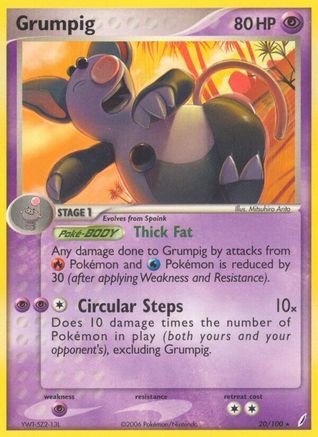 Grumpig/100  - Reverse Holofoil - Rare
