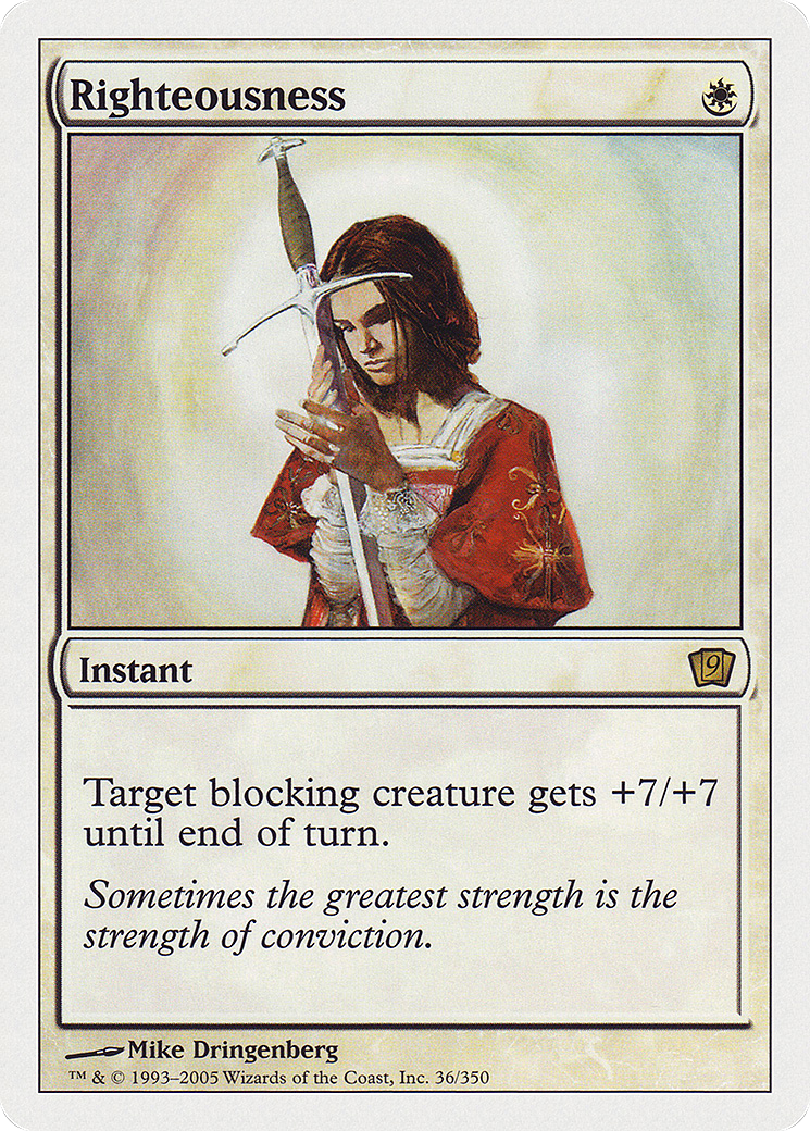 Righteousness (9ED-036) - 9th Edition Foil