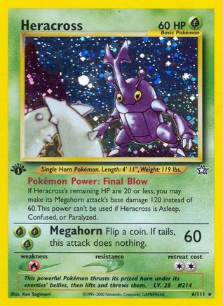 Heracross 006  - 1st Edition Holofoil - Holo Rare