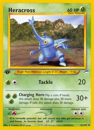 Heracross  - 1st Edition - Uncommon