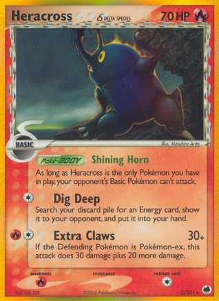 Heracross (Delta Species)/101  - Holofoil - Holo Rare