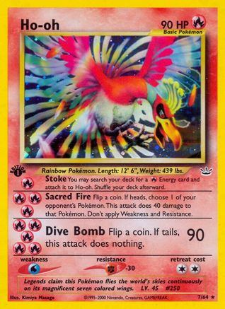 Ho-oh (7)  - 1st Edition Holofoil - Holo Rare