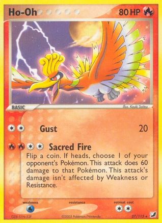 Ho-Oh (27/115) (Estampillé) [EX : Forces invisibles] 