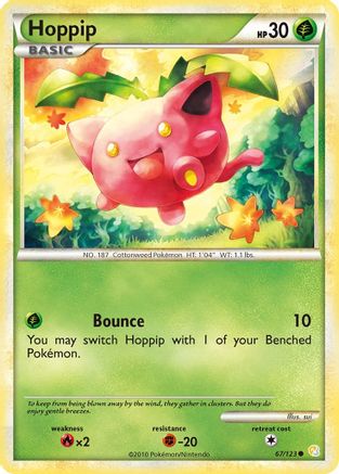 Hoppip (67/123) [HeartGold &amp; SoulSilver : Ensemble de base] 
