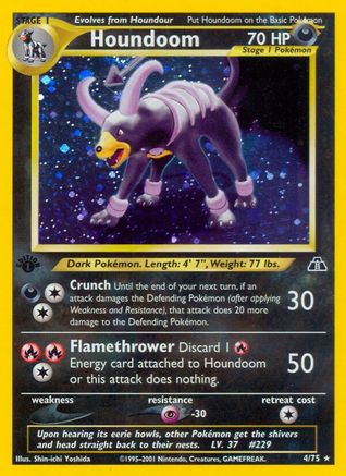 Houndoom (4)  - 1st Edition Holofoil - Holo Rare