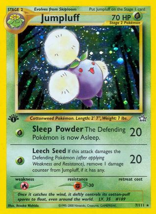 Jumpluff 007  - 1st Edition Holofoil - Holo Rare