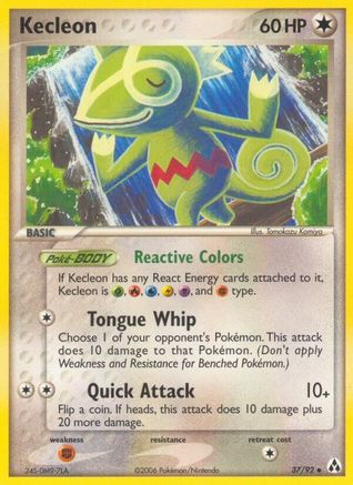 Kecleon 037/92  - Reverse Holofoil - Uncommon