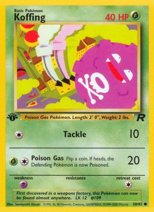 Koffing (58/82) [Team Rocket 1ère édition] 