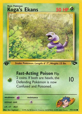 Koga's Ekans 077  - 1st Edition - Common