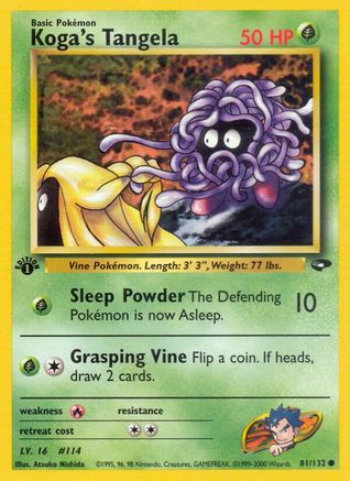 Koga's Tangela 081  - 1st Edition - Common