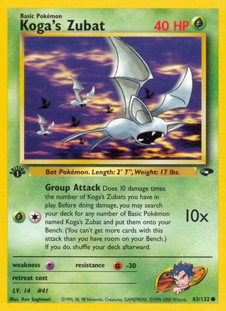 Koga's Zubat 083  - 1st Edition - Common