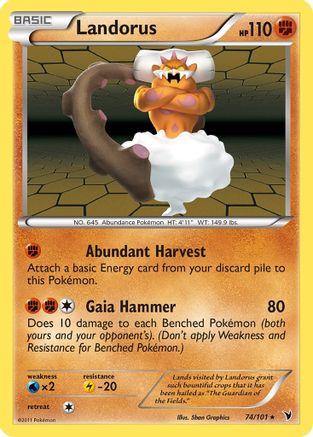 Landorus (74/101) [Noir et Blanc : Nobles Victoires] 