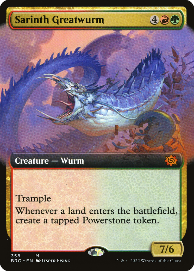 Sarinth Greatwurm (BRO-358) - The Brothers' War: (Extended Art)