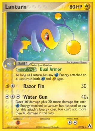 Lanturn (19/92) (Estampillé) [EX : Legend Maker] 