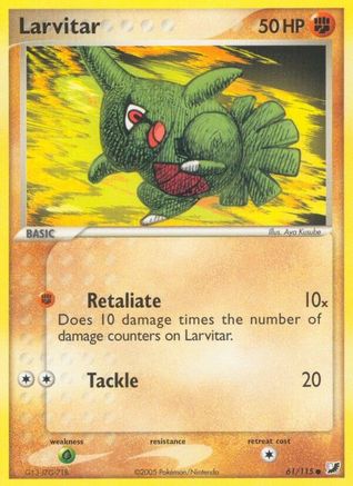 Larvitar (61/115) (Estampillé) [EX : Forces invisibles]