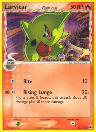 Larvitar (73/113) (Espèce Delta) (Estampillé) [EX : Espèce Delta] 