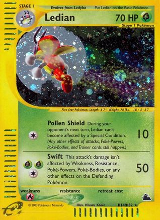 Ledian (H14)  - Holofoil - Holo Rare