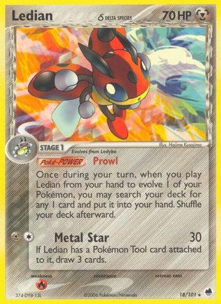 Ledian (Delta Species) 018/101  - Reverse Holofoil - Rare