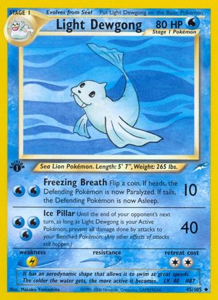 Light Dewgong 045  - 1st Edition - Uncommon