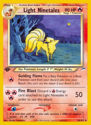 Light Ninetales 050  - 1st Edition - Uncommon