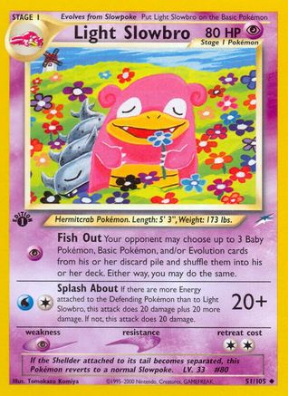 Light Slowbro 051  - 1st Edition - Uncommon