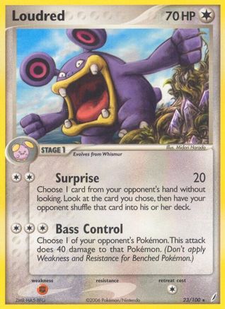 Loudred 023/100  - Reverse Holofoil - Rare