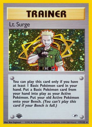 Lt. Surge (17) (17) 017/132  - 1st Edition Holofoil - Holo Rare