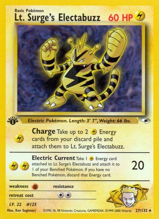 Electabuzz du lieutenant Surge (27/132) [Gym Heroes 1ère édition] 
