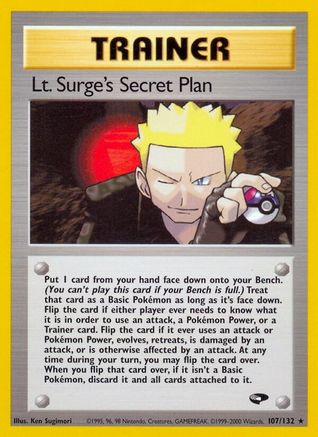 Lt. Surge's Secret Plan 107  - 1st Edition - Rare
