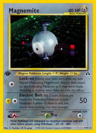 Magnemite (7)/75  - 1st Edition Holofoil - Holo Rare