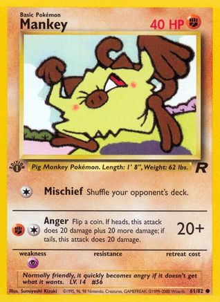 Mankey (61/82) [Team Rocket 1ère édition] 