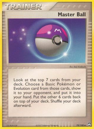 Master Ball (78/108) (Estampillé) [EX : Power Keepers] 