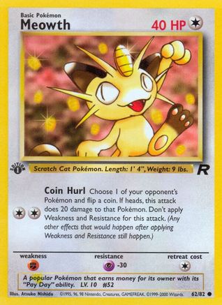 Meowth 062  - 1st Edition - Common