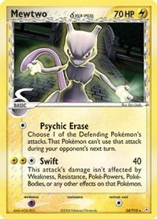 Mewtwo (Delta Species)/110  - Reverse Holofoil - Rare