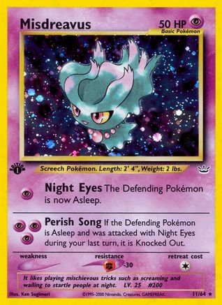 Misdreavus  - 1st Edition Holofoil - Holo Rare