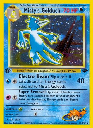 Misty's Golduck 012  - 1st Edition Holofoil - Holo Rare