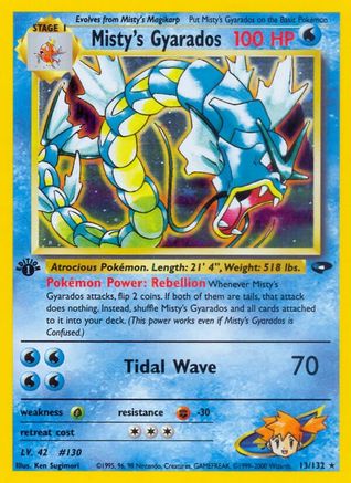 Misty's Gyarados 013  - 1st Edition Holofoil - Holo Rare