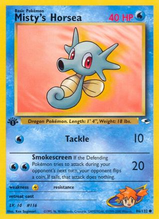 Misty's Horsea 086  - 1st Edition - Common